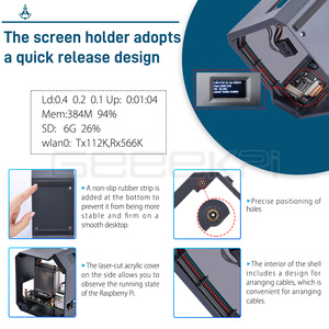 Kit complet GeeekPi Raspberry Pi 5 ABS Mini Tower avec refroidisseur Ice Tower, écran 0,96 pouces et alimentation pour Raspberry Pi 5 - Product Image 5