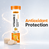 Comprimés effervescents de vitamine C OEM 1000 mg, complément de santé à base de plantes avec saveur fruitée