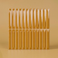 Azulejo Cerámico Muscat Honey de 4x4 Pulgadas con Acabado Brillante para Pared y Piso