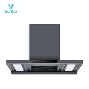 Campana Extractora <span class=keywords><strong>de</strong></span> Cocina en Forma <span class=keywords><strong>de</strong></span> T <span class=keywords><strong>de</strong></span> Vidrio Templado, con Autolimpieza, 900mm, 3 Velocidades, Eléctrica, Superventas - Product Image 6