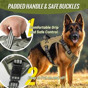 Harnais tactique pour petits chiens, en alliage violet, sport, réglable, Molle, avec poignée, anti-évasion, sans traction - Product Image 4