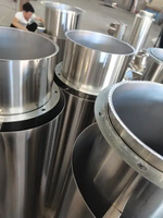 Conduit d'air soudé en acier inoxydable de grand diamètre personnalisé Dépoussiérage industriel Ventilation d'échappement de fumée pour hôtel villa Incendie