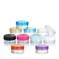 Petits Pots Vides en Plastique Transparent 3ml 5ml 10ml 15ml, Conteneurs d'Échantillons, Boîtes à Crème Cosmétique avec Couvercles