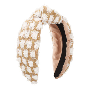 Factory Direct Sale <strong>Hot</strong> <strong>Pink</strong> Knot <strong>Headband</strong> Ready to Ship Pleated Fabric Hairband for Woman - Product Image 2