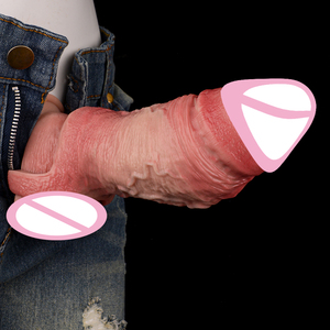 Nieuwe Gemakkelijk Verkrijgbare Heren Seksspeeltjes Zacht Siliconen Penisverlenger Vergroter Vloeibare Pomp Realistische <span class=keywords><strong>Dildo</strong></span> Haan Ring - Product Image 4