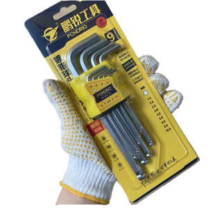 Allen, 9 Uds., juego de Llaves hexagonales con cabeza de bola métrica, brazo largo S2, destornillador tipo <span class=keywords><strong>L</strong></span> de grado Industrial, soporte OEM personalizable - Product Image 1