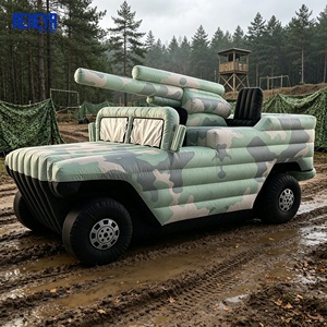 รถ SUV จำลองแบบเป่าลมสำหรับทุกสภาพอากาศ REMEYA พร้อมการลงสีที่สมจริงและแผ่นสะท้อนเรดาร์สำหรับสนามฝึกซ้อมกลางแจ้ง - Product Image 1