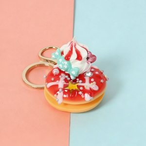 Grosir Gantungan Kunci Donat Kue Krim <span class=keywords><strong>Mini</strong></span> Simulasi Kartun Buatan Tangan Ramah Lingkungan Berkualitas Tinggi Kreatif - Product Image 1