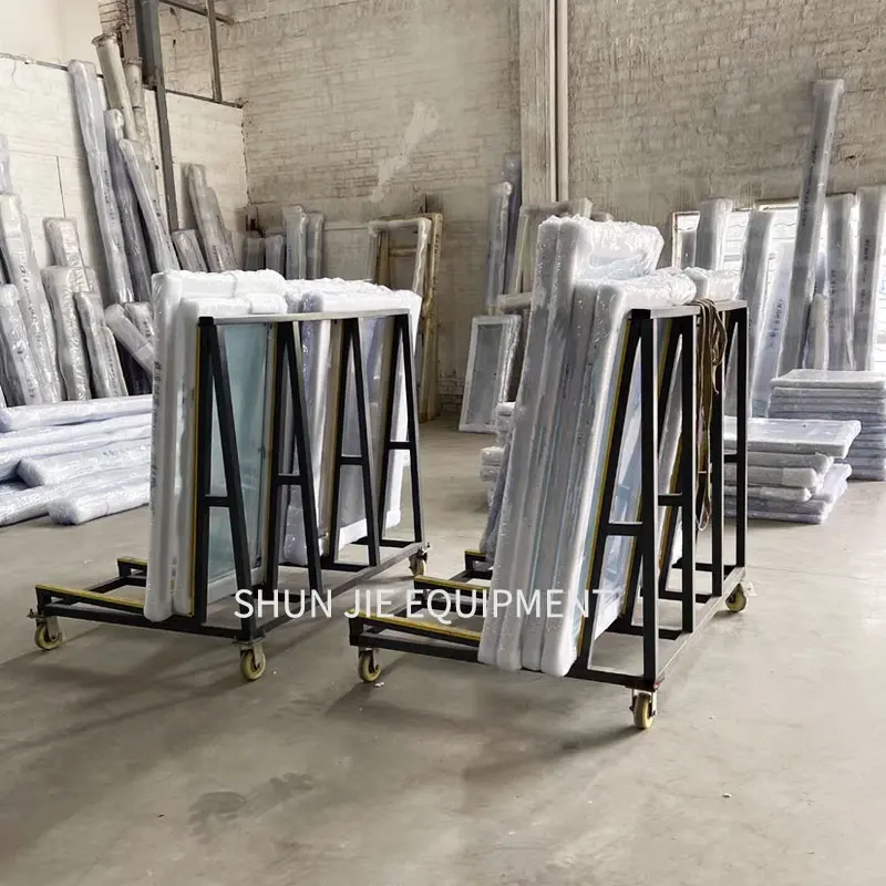 Wholesale load 500kg unilateral light glass trolley tile workshop handing cart small sheet transport vehicle with four wheels
