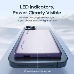 Banque <span class=keywords><strong>d</strong></span>'alimentation portable sans fil magnétique mini 5000 mAh USB C ultra-mince, <span class=keywords><strong>chargeur</strong></span> de téléphone 5000 mAh, banque <span class=keywords><strong>d</strong></span>'alimentation rapide pour <span class=keywords><strong>iPhone</strong></span> - Product Image 5