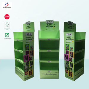 Cyj Tùy Chỉnh Cửa Hàng Bán Lẻ Uống Nước Giải Khát Sàn Thực Phẩm Kẹo Pop up Giá Sản Phẩm Giấy Các Tông Sóng Hiển Thị Đứng Siêu Thị - Product Image 3