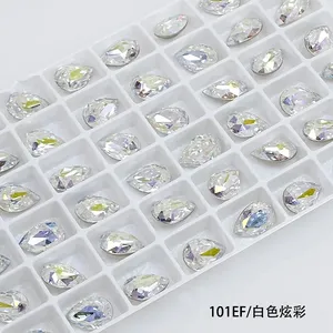 Waterdrop Shape Rhinestones Pointed Back K9 Fancy Stone Wholesale Loose Crystal Stone Beads For Jewelry Nail Art Diy Accessories