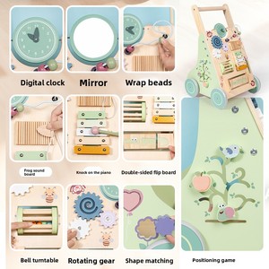 Andador de Madera Multifuncional para Bebés, Juguete de Empuje y Arrastre para el Desarrollo de Habilidades Motoras, Educación Temprana, para Niños y Niñas, Venta al Por Mayor OEM/ODM - Product Image 3