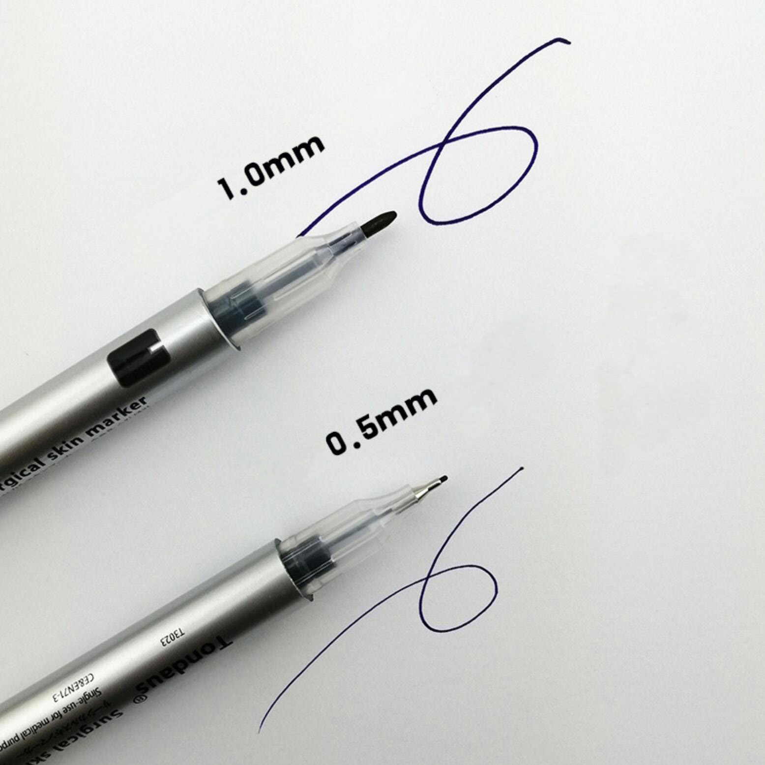 Одноразовый маркер для микроблейдинга кожи, маркер для татуировок, стерильный маркер для хирургической кожи с бумажной линейкой
