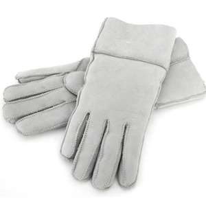 Nouveauté 2026 Vente en gros Gants en cuir véritable pour femmes avec poignets en fourrure de lapin <span class=keywords><strong>Mitaines</strong></span> en peau de mouton - Product Image 2