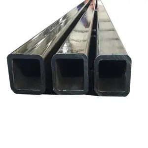 Tianjin Q345 Mild Carbon ERW Black Hollow Section Square Steel Pipes Cold Rolled JIS BS GS GB Available 6m 12m Punching