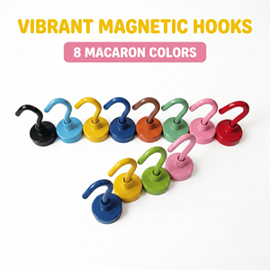 Imán de Neodimio NdFeB, Gancho Magnético Resistente y Colorido D20, Ganchos Magnéticos Fuertes <span class=keywords><strong>para</strong></span> Colgar - Product Image 3