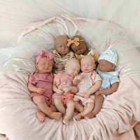 Poupée Reborn en Silicone Peinte à la Main, Cadeau d'Anniversaire, Bébé Reborn en Silicone, Différentes Tailles, Poupées Nouveau-né Réalistes et Similaires à la Vraie Vie