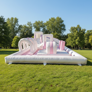 Château Gonflable Blanc PVC à Prix d'Usine pour Mariages, Toboggan Gonflable pour Adultes et Enfants, Combos Gonflables pour Fêtes et Événements - Product Image 1