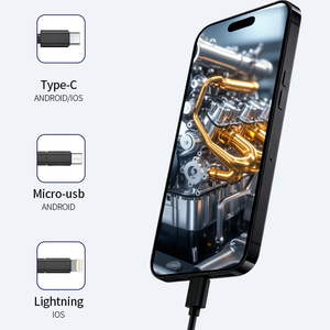 Caméra endoscopique portable Dearsee 8,5 mm 1920P HD pour Android IOS, caméra <span class=keywords><strong>de</strong></span> inspection semi-rigide <span class=keywords><strong>de</strong></span> 2 m - Product Image 4