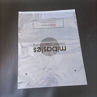 Sac en plastique transparent LDPE avec fermeture éclair coulissante, imprimé avec logo personnalisé, recyclable, pour l'emballage de chaussettes, de chaussures, de fourrures et de vêtements