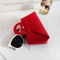 Étui à lunettes portable multicolore, logo de marque personnalisé, étui de voyage pliable semi-rigide pour lunettes de soleil, boîte d'emballage en PU pour lunettes