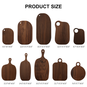 Planche à découper en bois moderne pour la cuisine, vente en gros, planche à découper pour légumes, viande, <span class=keywords><strong>steak</strong></span>, fromage, en bois de noyer avec poignée - Product Image 3