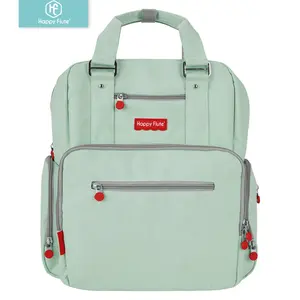 Happyflute OEM Tas Ransel Bayi, Tas Ransel Popok Polyester Desain Multifungsi