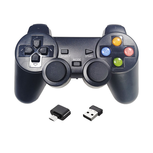 Ergonomic Design Wireless pc Gamepad Joystick with Vibration Motor Comfortable Multi-Platform Control for Android TV