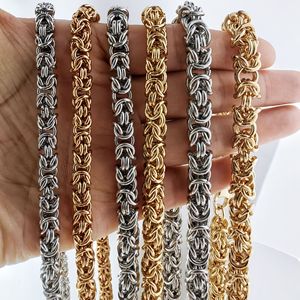 メンズ6mm 7mm 8mmヘビーハンドメイドキューバンチェーン高光沢ステンレス鋼男女兼用ファッションネックレス卸売 - Product Image 6