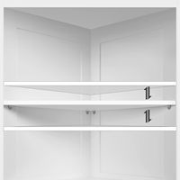 24 ans Offre Spéciale Armoire de rangement de salle de bain style simple Armoire d'angle haute double porte avec espace de rangement blanc pour salle de bain