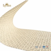 Panneaux minces en travertin MCM à texture de lin naturel LUMINA - Écologiques, durables, ignifuges, imperméables, design moderne pour les hôtels
