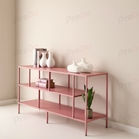 Table console d'angle décorative en acier de style nordique, hauteur réglable, montage facile, pour villa, hôtel, salon, entrée
