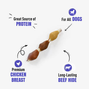 Pal'ın Delight üçlü aromalı ördek/tavuk/sığır Kabobs köpekler yüksek <span class=keywords><strong>Protein</strong></span> tahıl ücretsiz düşük yağ diş kollajen temiz dişler davranır - Product Image 3