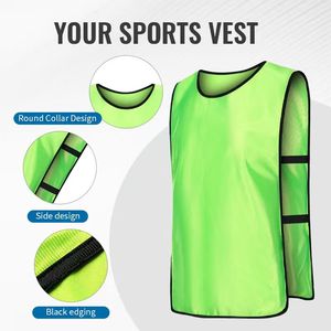 Gilet Sportivo Traspirante per Allenamento Calcio e Basket, Pettorine da Allenamento Scolastico ad Asciugatura Rapida, Casacche da Calcio - Product Image 4