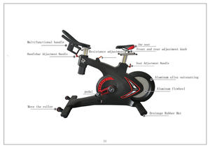 <span class=keywords><strong>Bicicleta</strong></span> de <span class=keywords><strong>Spinning</strong></span> <span class=keywords><strong>con</strong></span> <span class=keywords><strong>Pantalla</strong></span> para Entrenamiento de Cuerpo Completo en Casa, Equipo de Gimnasio, <span class=keywords><strong>Bicicleta</strong></span> Fija, Se Acepta OEM - Product Image 2