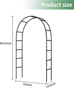 Arco de Jardín de Metal para Exteriores, Ecológico, de 240 cm de Altura, 100% Metal, para Exhibición de Plantas, Venta al por Mayor de Fábrica a Precio Económico - Product Image 3