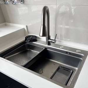 Grifo de Cocina Multifuncional de Acero Inoxidable 304, Estilo Cascada, Giratorio 360 Grados, Gran Venta - Product Image 6