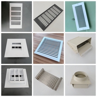 Grille de ventilation linéaire en aluminium à bride personnalisée OEM pour caravane, couvercle de ventilation encastré pour armoire de camping-car