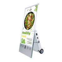 Écran LCD extérieur de 43 pouces Batterie d'affichage numérique Écran publicitaire mobile portable Écran LCD extérieur de 43 pouces alimenté