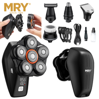 MRY Carga Usb Impermeable Hombres Afeitadoras eléctricas calvas 8D Cabeza recargable Afeitadora de pelo Maquinilla de afeitar para hombres