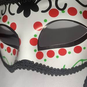 หน้ากากเมกซิกันหน้ากากครึ่งหน้าลายดอกไม้วันแห่งความตายหน้ากากมาร์ดิกราส์ตามสั่ง - Product Image 3