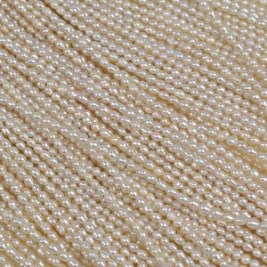 Mini bracelet collier bague en perles d'eau douce baroques naturelles de 3 à 3,5 mm, accessoires de bijoux faits à la main, bricolage, avec perles en vrac - Product Image 2