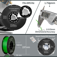 TINMORRY PETG Filamento 1,75mm, PETG Rápido-Filamento de Impresión 3D Eco, Para Impresora 3D Bambu /Creality FDM, 1 KG 1 Carrete, Verde Oscuro