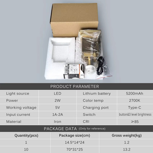 Lumind <span class=keywords><strong>2025</strong></span> ánh sáng trong nhà cảm ứng không dây đèn vải Chụp đèn phòng ngủ bảng đèn phòng khách chiếu sáng LED - Product Image 5