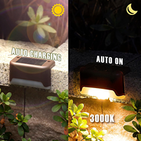 Lampes solaires LED étanches IP65 pour marches de jardin, lumières d'extérieur pour patio et escaliers