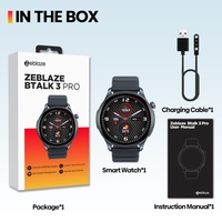 Reloj Inteligente Zeblaze Btalk 3 PRO para Fitness y Bienestar, 1.43 Pulgadas, Fit Cloud Pro, Monitor de Ritmo Cardíaco, Oxímetro de Pulso, Prueba de Oxígeno en Sangre