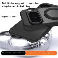 Coque de téléphone magnétique transparente de haute qualité pour Google Pixel 11 Pro XL 10 9 8 7 6 Pro avec protection 360° °   Support de téléphone en métal avec anneau et coque de protection