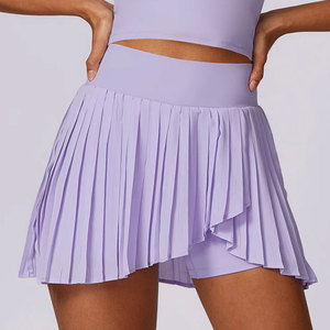 Toptan özel Logo seksi Mini kadın açık Golf setleri hızlı kuru kırpma üst sutyen ve etek 2 parça tenis giyim etek seti - Product Image 1