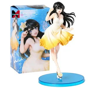 Gaun musim panas Sakurajima Mai 20cm. Tokoh Anime Rascal tidak Dream of Bunny Girl gaun Action Figure